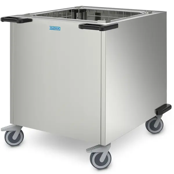 Serviesstapelaar | RVS | Onverwarmd | Platform 600x600mm | Wielen (Geremd) | 902x760x900(h)mm