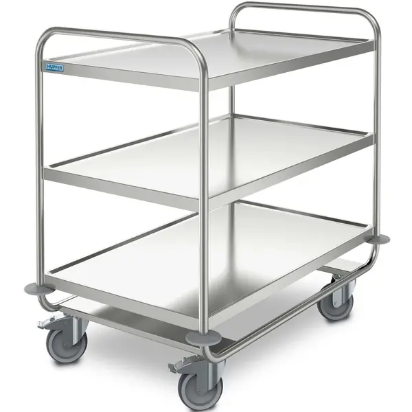 Serveerwagen | RVS | 3 Niveaus (1000x600) | Zware Belasting (180kg) | Wielen (Geremd) | 1095x695x1015(h)mm