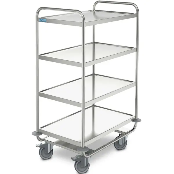 Serveerwagen | RVS | 4 Niveaus (1000x600) | Zware Belasting (200kg) | Wielen (Geremd) | 1095x695x1330(h)mm