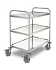 HUPFER Serveerwagen | RVS | 3 Niveaus (800x500) | Wielen (Geremd) | 895x595x950(h)mm 