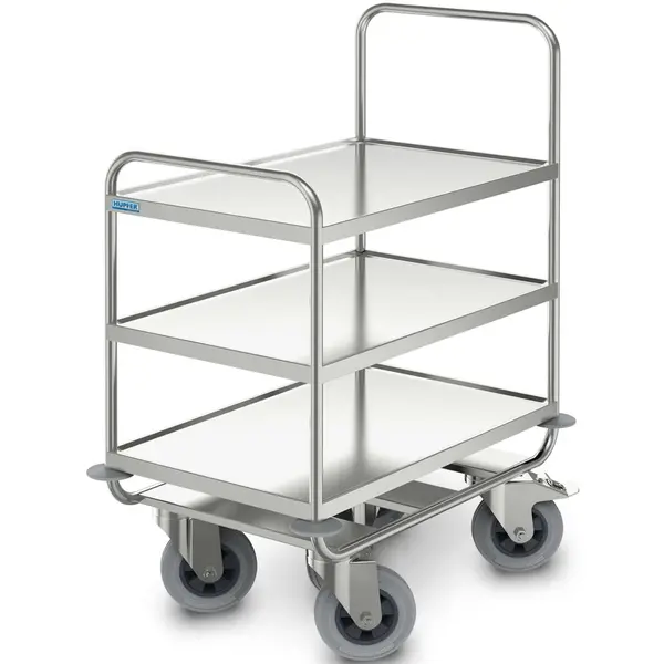 Serveerwagen | RVS | 3 Niveaus (1000x600) | Zware Belasting (180kg) | Wielen (Geremd) | 1095x695x1240(h)mm
