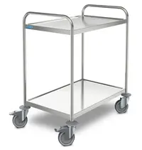 HUPFER Serveerwagen | RVS | 2 Niveaus (1000x600) | Wielen (Geremd) | 1095x695x950(h)mm