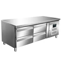 Saro Koelwerkbank | Laag Model | 150L | 4 Laden (1/1 GN) | -2°C/+8°C | Geforceerd | 1360x700x700(h)mm