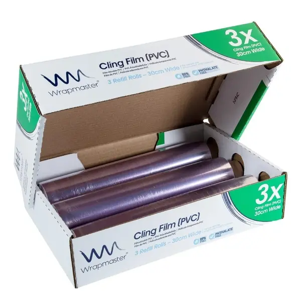 Vershoudfolie | WRAPMASTER 3000 | Breedte 305mm | Lengte 300m | 3 Stuks