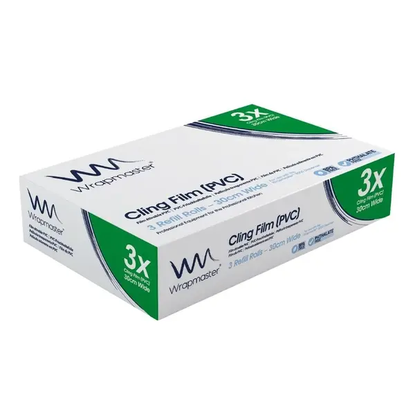 Vershoudfolie | WRAPMASTER 3000 | Breedte 305mm | Lengte 300m | 3 Stuks