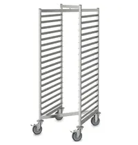 HUPFER Regaalwagen | RVS | 36 Etages (1/1 GN) | Inschuifbaar | Wielen (Geremd) | 659x739x1686(h)mm