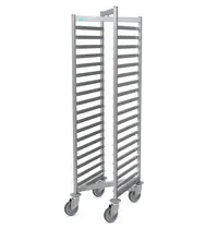 HUPFER Regaalwagen | RVS | 18 Etages (1/1 GN) | Inschuifbaar | Wielen (Geremd) | 454x619x1686(h)mm