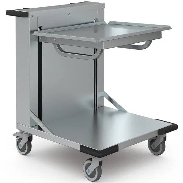 Korvenstapelaar | RVS | Onverwarmd | Open (2/1 GN) | Wielen (Geremd) | 800x715x900(h)mm