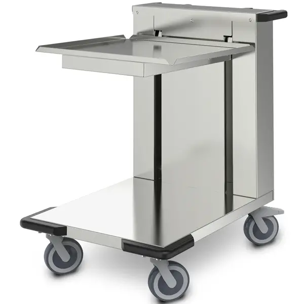 Korvenstapelaar | RVS | Onverwarmd | Open (2/1 GN) | Wielen (Geremd) | 800x715x900(h)mm