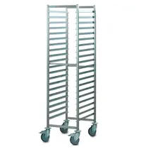 HUPFER Regaalwagen | RVS | 40 Etages (1/1 GN) | Wielen (Geremd) | 659x739x1818(h)mm
