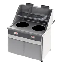 SOFINOR Friteuse | SANTANA | Aard-/Propaangas | 18+18L | 36kW | Elektrische Ontsteking (230V) | Aftapkranen | 1120x1036x870/1407(h)mm
