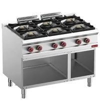 Diamond Fornuis | OPTIMA 700 | Gas | 6 Branders (6x 7kW) | Waakvlam | Open Onderkast | 1100x700x850/920(h)mm