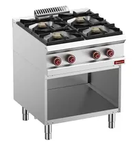 Diamond Fornuis | OPTIMA 700 | Gas | 4 Branders (4x 7kW) | Waakvlam | Open Onderkast | 700x700x850/920(h)mm