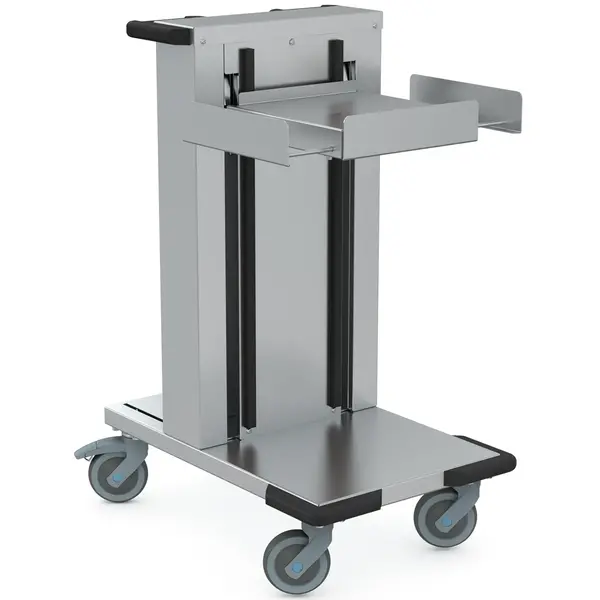 Dienbladenstapelaar | RVS | Universeel | ≤120 Dienbladen | Wielen (Geremd) | 750x510x1023(h)mm