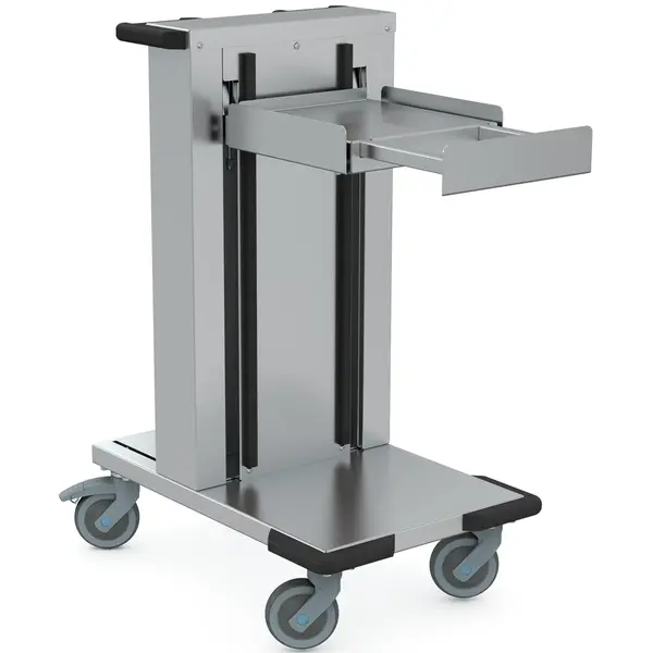 Dienbladenstapelaar | RVS | Universeel | ≤120 Dienbladen | Wielen (Geremd) | 750x510x1023(h)mm