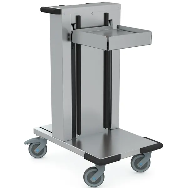 Dienbladenstapelaar | RVS | Universeel | ≤120 Dienbladen | Wielen (Geremd) | 750x510x1023(h)mm