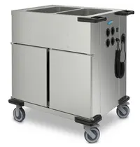 HUPFER Bain-Marie Wagen | Elektrisch | 2x 1/1 GN | ≤90°C | 2.3kW (230V) | Aftapkraan | 922x700x979(h)mm