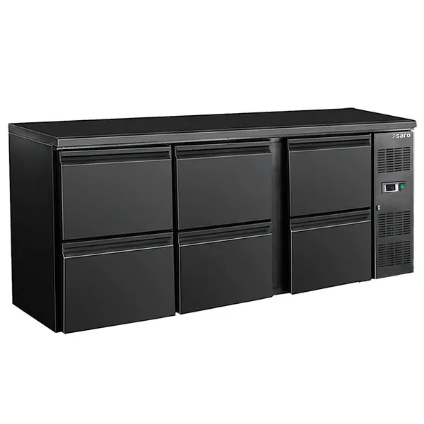 Barkoelkast | BC-SERIE | 537L | Zwart | +2°C/+8°C | Geforceerd | 6 Laden | 2002x513x860(h)mm