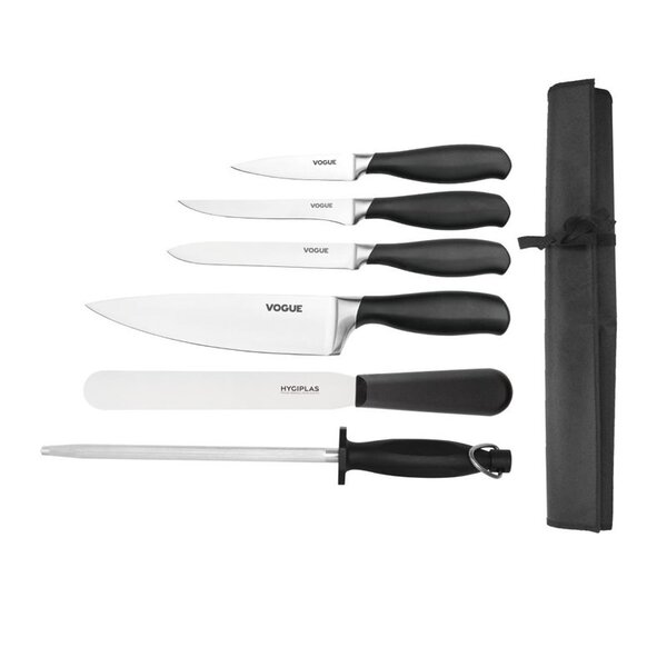 Messenset | RVS | Zwart | 6 Stuks | Incl. Foudraal