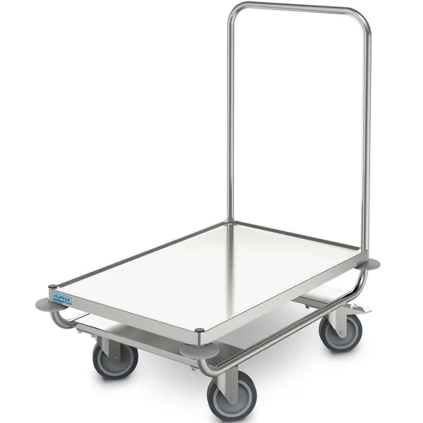 Platformwagen | RVS | Max. 120kg | Wielen (Geremd) + Duwbeugel | 1095x695x1017(h)mm