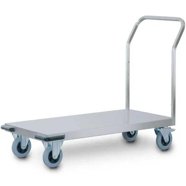 Platformwagen | RVS | Max. 500kg | Wielen (Geremd) + Duwbeugel | 660x1366x1054(h)mm