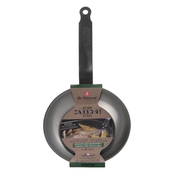 Lyonnaiserpan | CARBONE PLUS | Plaatstaal | Div. Warmtebronnen | Ø180x30(h)mm