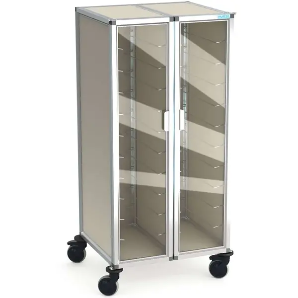 Dienbladenwagen | TAWALU | 2x 20 Etages (1/1 GN) + Bovenblad | Wielen (Geremd) | 820x687x1635(h)mm