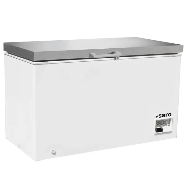 Vrieskist | Wit/RVS | 350L | -18°C | Statisch | Kanteldeksel | 1435x730x970(h)mm