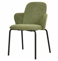 VEBA Stoel | PADDY | Stof/Metaal | Groen | Zwarte Frame | Indoor | Stapelbaar | 545x580x810(h)mm