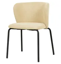 VEBA Stoel | BREAK | Stof/Metaal | Beige | Zwart Frame | Indoor | Stapelbaar | 545x525x750(h)mm