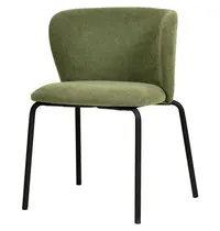 VEBA Stoel | BREAK | Stof/Metaal | Groen | Zwart Frame | Indoor | Stapelbaar | 545x525x750(h)mm