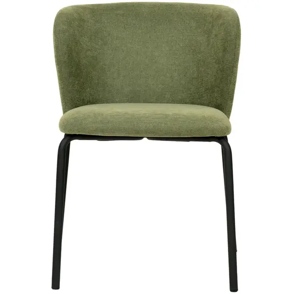 Stoel | BREAK | Stof/Metaal | Groen | Zwart Frame | Indoor | Stapelbaar | 545x525x750(h)mm