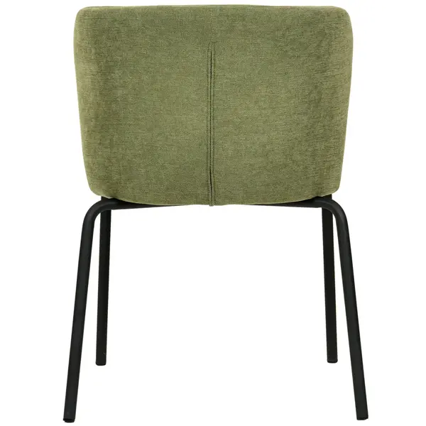 Stoel | BREAK | Stof/Metaal | Groen | Zwarte Frame | Indoor | Stapelbaar | 545x525x750(h)mm