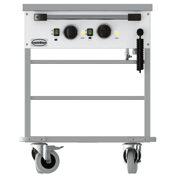 Bain-Marie Wagen | Elektrisch | 2x 1/1 GN | 30°C/90°C | 2kW (230V) | Aftapkranen | 850x650x840(h)mm