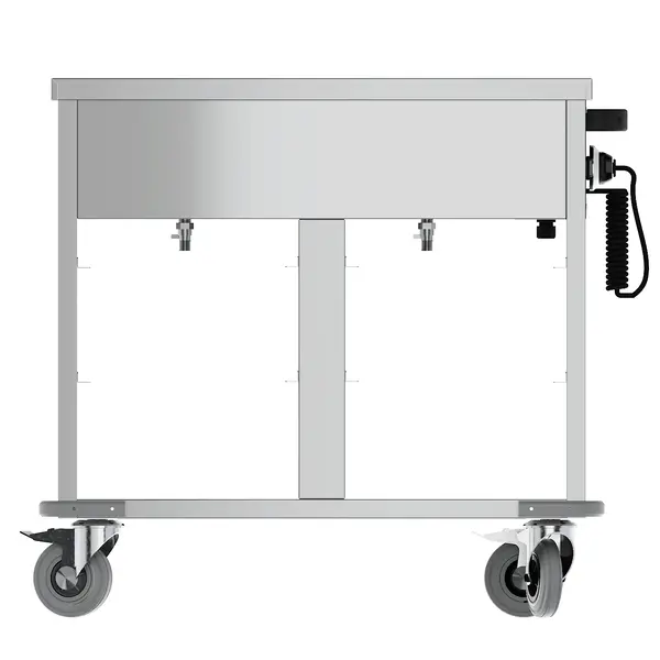 Bain-Marie Wagen | Elektrisch | 2x 1/1 GN | 30°C/90°C | 2kW (230V) | Aftapkranen | 850x650x840(h)mm