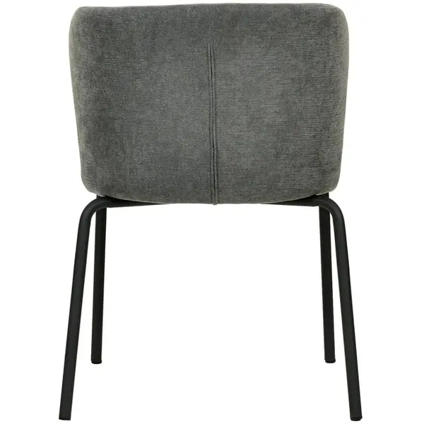 Stoel | BREAK | Stof/Metaal | Donkergrijs | Zwart Frame | Indoor | Stapelbaar | 545x525x750(h)mm