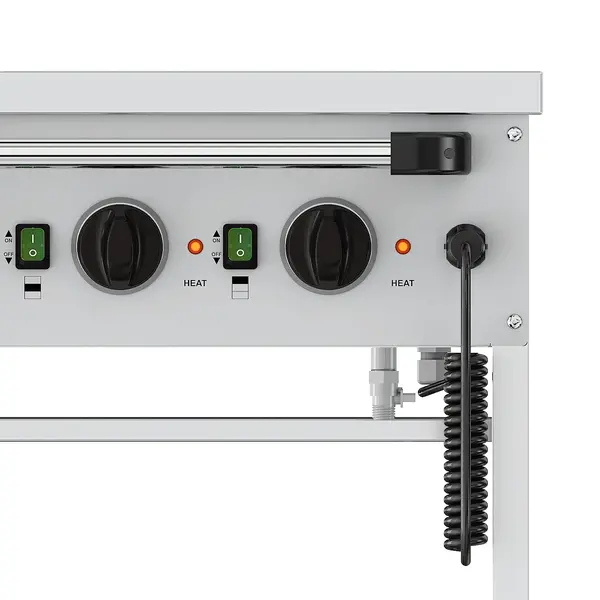 Bain-Marie Wagen | Elektrisch | 3x 1/1 GN | 30°C/90°C | 3kW (230V) | Aftapkranen | 1200x650x840(h)mm