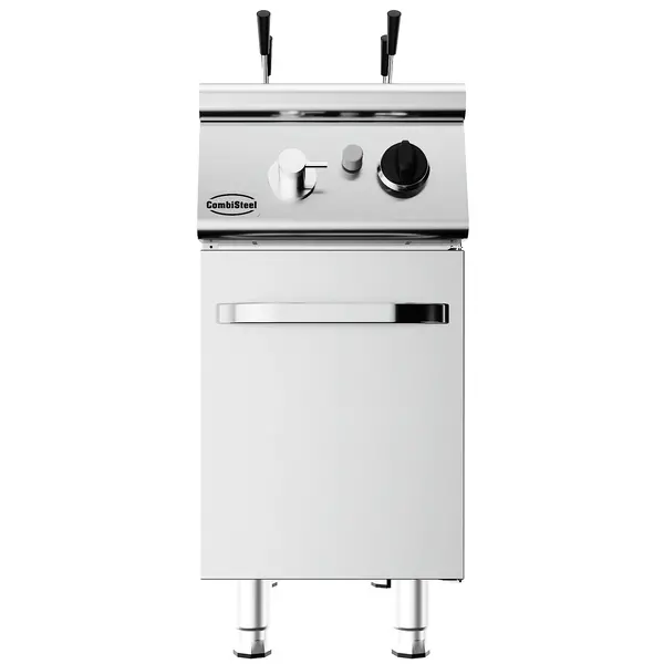 Pastakoker | BASE 700 | Gas | 18L | 0°C/120°C | 10.5kW | Vulkraan + Aftapkraan | Piëzo Ontsteking | 400x700x900(h)mm
