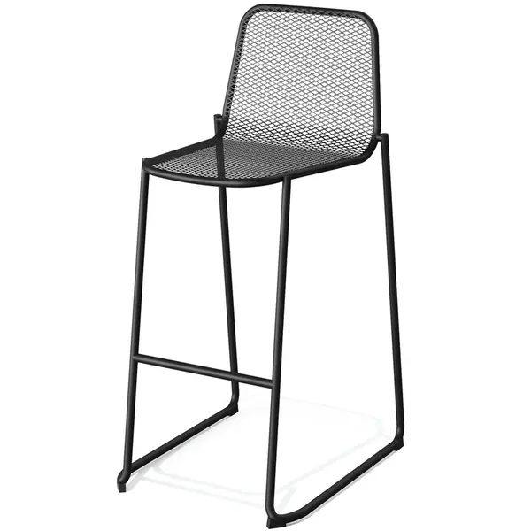 Barkruk | MASE | Staal | Zwart | In-/Outdoor | Stapelbaar | 520x520x1050(h)mm