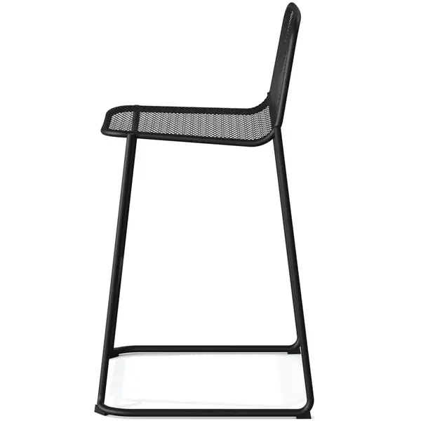 Barkruk | MASE | Staal | Zwart | In-/Outdoor | Stapelbaar | 520x520x1050(h)mm