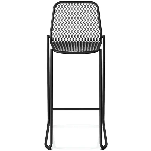 Barkruk | MASE | Staal | Zwart | In-/Outdoor | Stapelbaar | 520x520x1050(h)mm