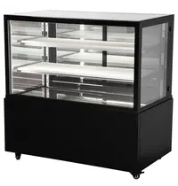 Saro Koelvitrine | MARION | 410L | Zwart | +2°C/+8°C | Geforceerd | 3 Niveaus | Wielen (Geremd) | 1215x675x1210(h)mm