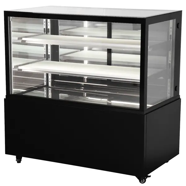 Koelvitrine | MARION | 410L | Zwart | +2°C/+8°C | Geforceerd | 3 Niveaus | Wielen (Geremd) | 1215x675x1210(h)mm