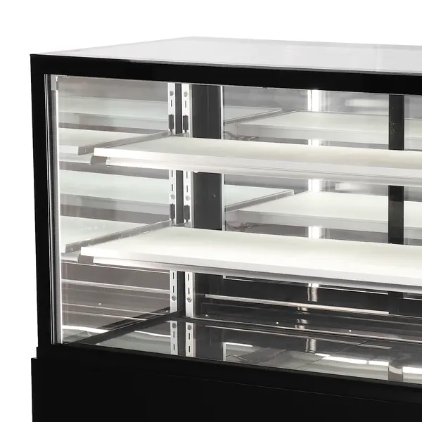 Koelvitrine | VANESSA | 510L | Zwart | +2°C/+8°C | Geforceerd | 3 Niveaus | Wielen (Geremd) | 1515x675x1210(h)mm