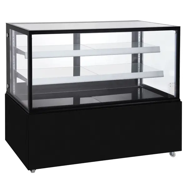 Koelvitrine | VANESSA | 510L | Zwart | +2°C/+8°C | Geforceerd | 3 Niveaus | Wielen (Geremd) | 1515x675x1210(h)mm