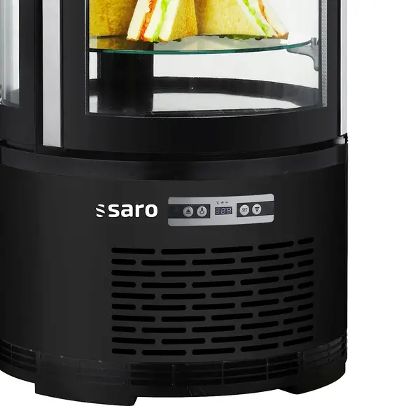 Gebaksvitrine | MATILDE | 100L | Zwart | +2°C/+8°C | Geforceerd | 3 Niveaus | Ø480x1030(h)mm
