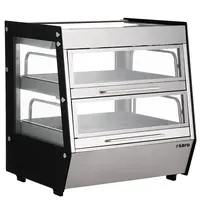 Saro Koelvitrine | JULIAN | 168L | RVS/Zwart | +2°C/+10°C | Statisch + Ventilator | 2 Niveaus | Zelfbediening | 734x665x798(h)mm 