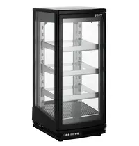 Saro Koelvitrine | SC-SERIE | 93L | Zwart | +2°C/+8°C | Geforceerd | 4 Niveaus | 429x458x1004(h)mm 