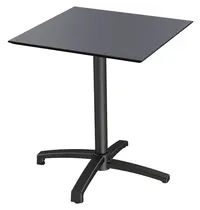 VEBA Inklapbare Tafel | X CROSS | HPL/Aluminium | Zwart Blad | Zwart Frame | In-/Outdoor | 700x700x740(h)mm
