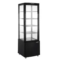 Saro Koelvitrine | PHIL | 235L | Zwart | 0°C/+12°C | Geforceerd | 5 Niveaus | Wielen (Geremd) | 556x526x1713(h)mm